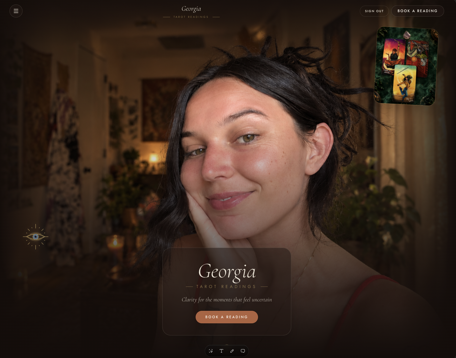 Georgia — Tarot Readings website preview